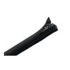 HellermannTyton 170-03136 Split Wrap Braided Sleeving, 1.0" ID, PET, Black, 400.0 ft/Large Bulk Reel view 1