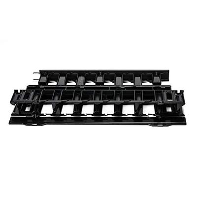HellermannTyton EHWMN2 E Series Horizontal Wire Manager Single-Sided, 2U, 3.5" x 3.0", Black, 1/Box