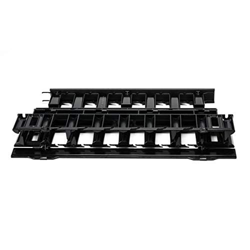 HellermannTyton EHWMN2 E Series Horizontal Wire Manager Single-Sided, 2U, 3.5" x 3.0", Black, 1/Box