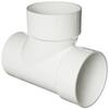 Spears P403 Series PVC DWV Pipe Fitting, Sanitary Tee, 6" Spigot x 6" Hub x 6" Hub view 1