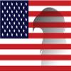 American Flag Living Room Picture Art - Peel & Stick Vinyl Wall Decal Sticker 9x15 view 1
