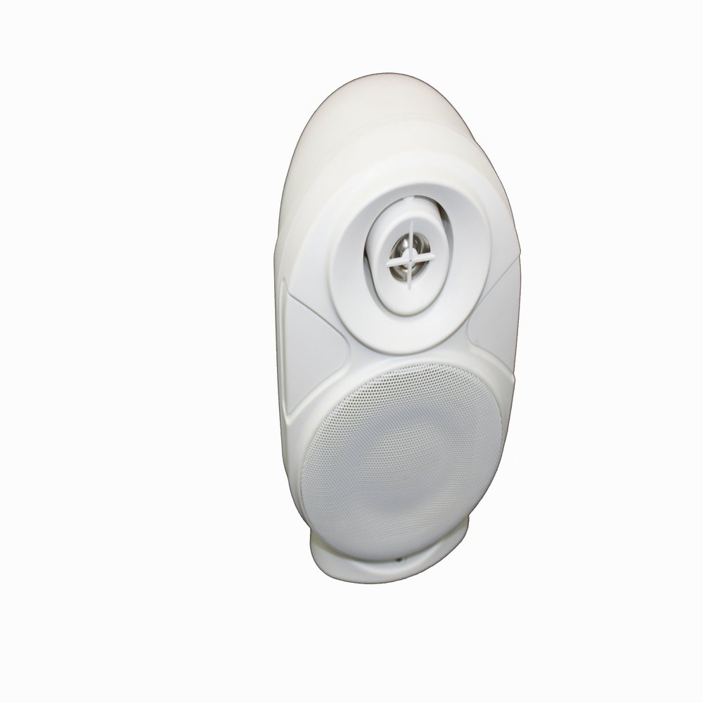 Certified OS-A402WH 4" All-Weather 2-Way Speaker - Bookshelf/Wall-Mount/Corner-Mount, 8 Ohm Commercial Indoor/Outdoor