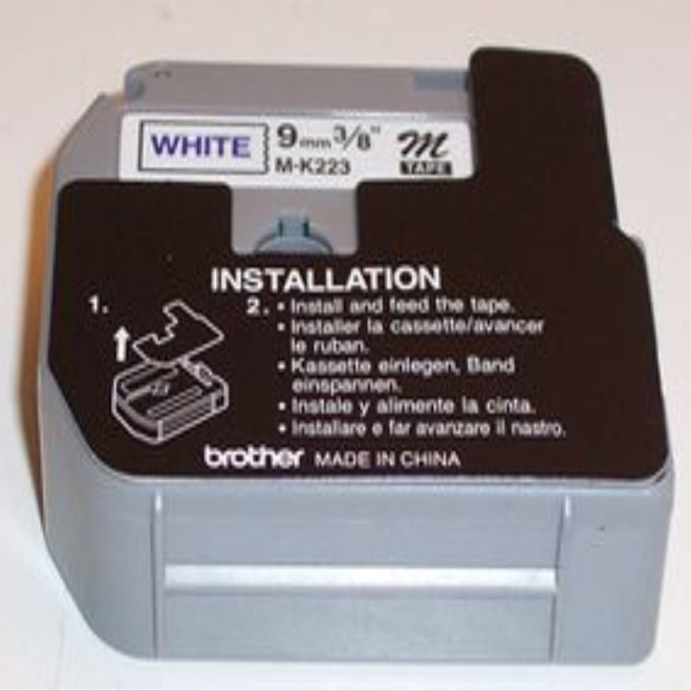 brother int l (supplies) mk233 mk233 1/2in blue on white tape for pt-65