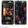 WraptorSkinz Kearas Flowers on Black Decal Style Skin fits 2012 Amazon Kindle Fire HD 7 inch view 1