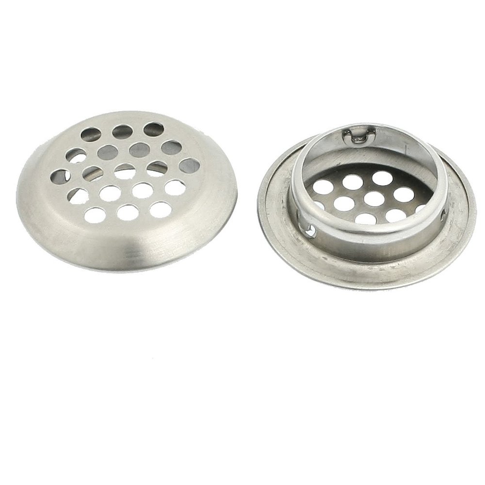 uxcell 2pcs Air Vent Stainless Steel Round 25mm Dia Vent Mesh Hole Louver