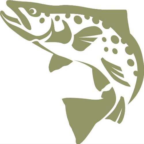 Express Yourself Brown Trout Wall Decal (Olive -Facing as Shown- Small) - Freshwater Fish Collection