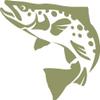 Express Yourself Brown Trout Wall Decal (Olive -Facing as Shown- Small) - Freshwater Fish Collection view 1