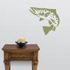 Express Yourself Brown Trout Wall Decal (Olive - Reverse Facing - Small) - Freshwater Fish Collection view 2