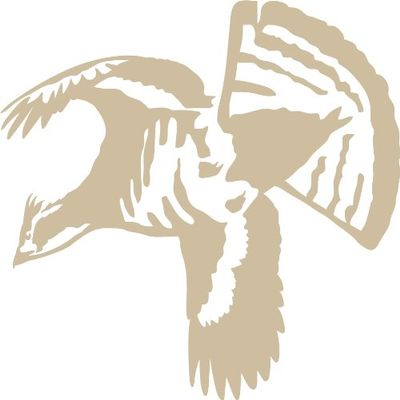 Express Yourself Ruffed Grouse Single Wall Decal (Beige - Facing as Shown - Small) - Upland Game Bird Collection