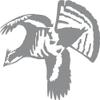 Express Yourself Ruffed Grouse Single Wall Decal (Med Grey - Reverse Facing - Small) - Upland Game Bird Collection view 1