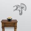 Express Yourself Ruffed Grouse Single Wall Decal (Med Grey - Reverse Facing - Small) - Upland Game Bird Collection view 2