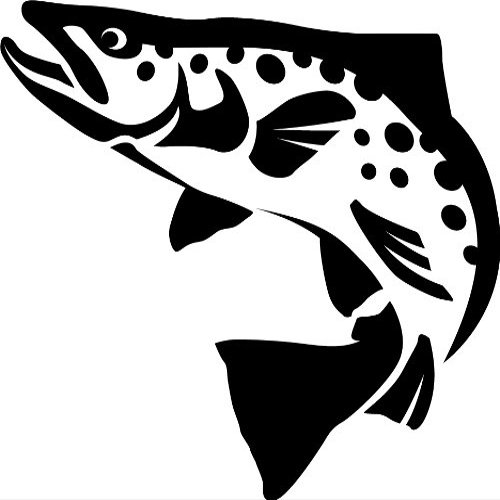 Express Yourself Brown Trout Wall Decal (Black -Facing as Shown- Small) - Freshwater Fish Collection