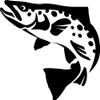 Express Yourself Brown Trout Wall Decal (Black -Facing as Shown- Small) - Freshwater Fish Collection view 1