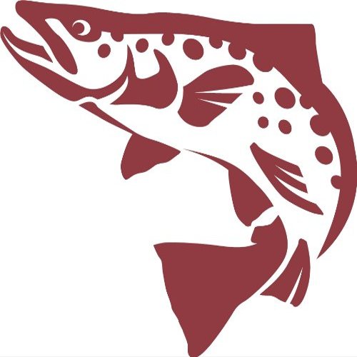 Express Yourself Brown Trout Wall Decal (Dark Red -Facing as Shown- Small) - Freshwater Fish Collection