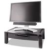 Wide Two-Level Stand with Drawer, Height-Adjustable, 20 x 13 1/4, Black view 1