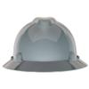 MSA 475367 V-Gard Full-Brim Hard Hat With Fas-Trac III Ratchet Suspension | Polyethylene Shell, Superior Impact Protection, Self Adjusting Crown Straps - Standard Size in Navy Gray view 1