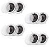 Acoustic Audio CS-IC83 in Ceiling 8" Speaker 4 Pair Pack 3 Way Home Theater 2800 Watt view 1