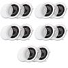 Acoustic Audio CS-IC83 in Ceiling Wall 8" Speaker 5 Pair Pack 3 Way Home Theater Flush Mount view 1
