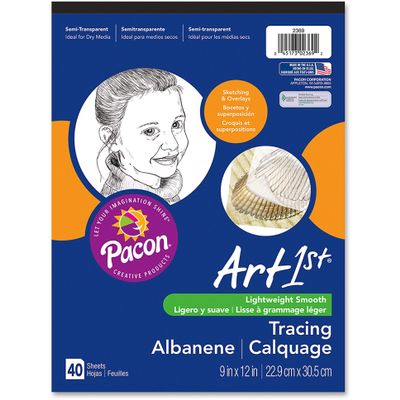 Pacon Corporation 2369 Tracing Pad,F/Sketches and Overlays,9-Inch x12-Inch,40 Sheets, WE