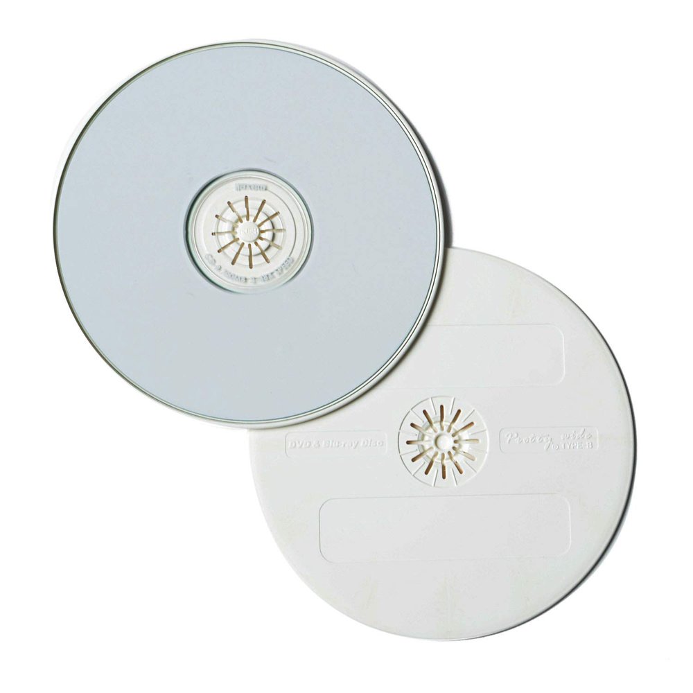 Prottywide Optical Disc Cover, Disc Only, White, Pack of 20