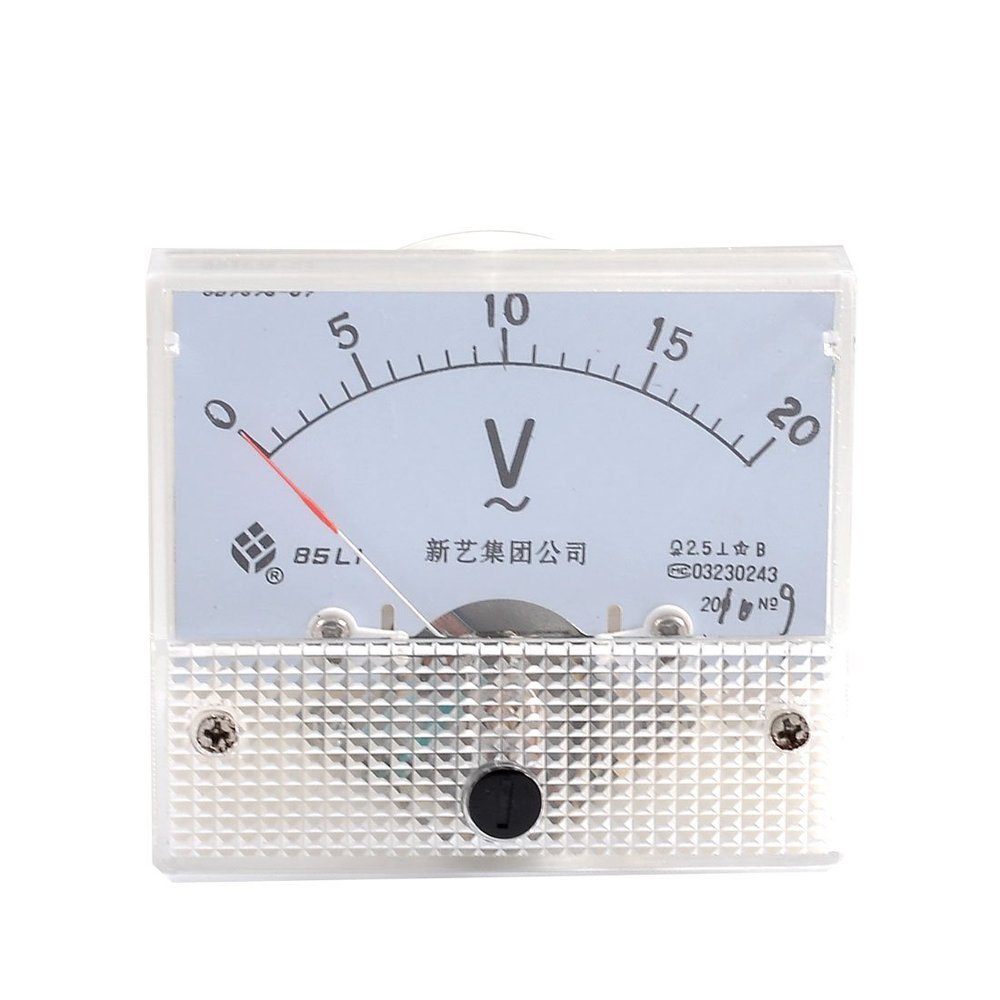 uxcell Screw Mounting Head Voltage Test AC 20V Analog Volt Meter Panel