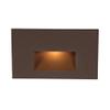 WAC Landscape Lighting, LEDme 120V LED Horizontal Indoor and Outdoor Step and Wall Light Amber 1800K LED in Bronze view 1