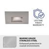 WAC Landscape Lighting, LEDme 120V LED Horizontal Indoor and Outdoor Step and Wall Light Amber 1800K LED in Stainless Steel view 2