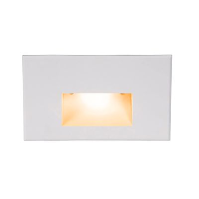 WAC Landscape Lighting, LEDme 120V LED Horizontal Indoor and Outdoor Step and Wall Light Amber 1800K LED in White
