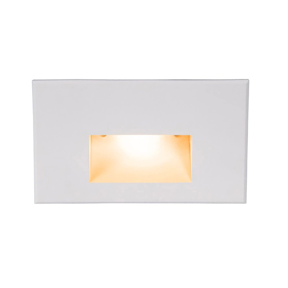 WAC Landscape Lighting, LEDme 120V LED Horizontal Indoor and Outdoor Step and Wall Light Amber 1800K LED in White