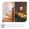 WAC Landscape Lighting, LEDme 120V LED Horizontal Indoor and Outdoor Step and Wall Light Amber 1800K LED in White view 4