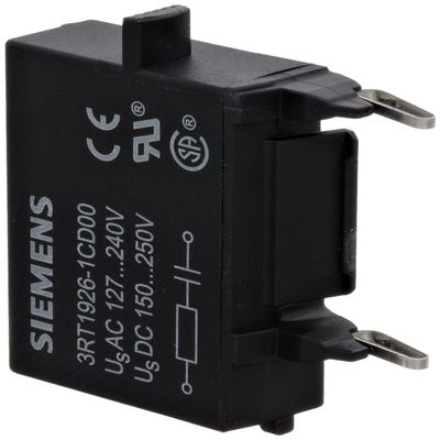 Siemens 3RT19 26-1CD00 Surge Suppressor, RC Element Design, S0 Size, 127-240VAC Rated Control Supply Voltage