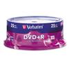DVD+R Discs, 4.7GB, 16x, Spindle, Silver, 25/Pack view 1