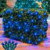 Novelty Lights 4x6 Blue LED Net Lights, 100 Outdoor Bush & Hedge Lights view 1