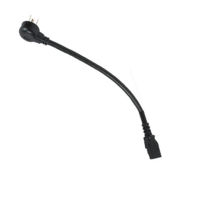 Lowell IEC-12-90RX10 15A Power Cord, 12 Inches Long, 10-Pack, 14-Gauge Cord, Features IEC 60320-1/C13 on 1 End and NEMA 5-15P 90-Degree Right Plug on Other End