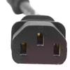 Lowell IEC-12-90RX10 15A Power Cord, 12 Inches Long, 10-Pack, 14-Gauge Cord, Features IEC 60320-1/C13 on 1 End and NEMA 5-15P 90-Degree Right Plug on Other End view 2