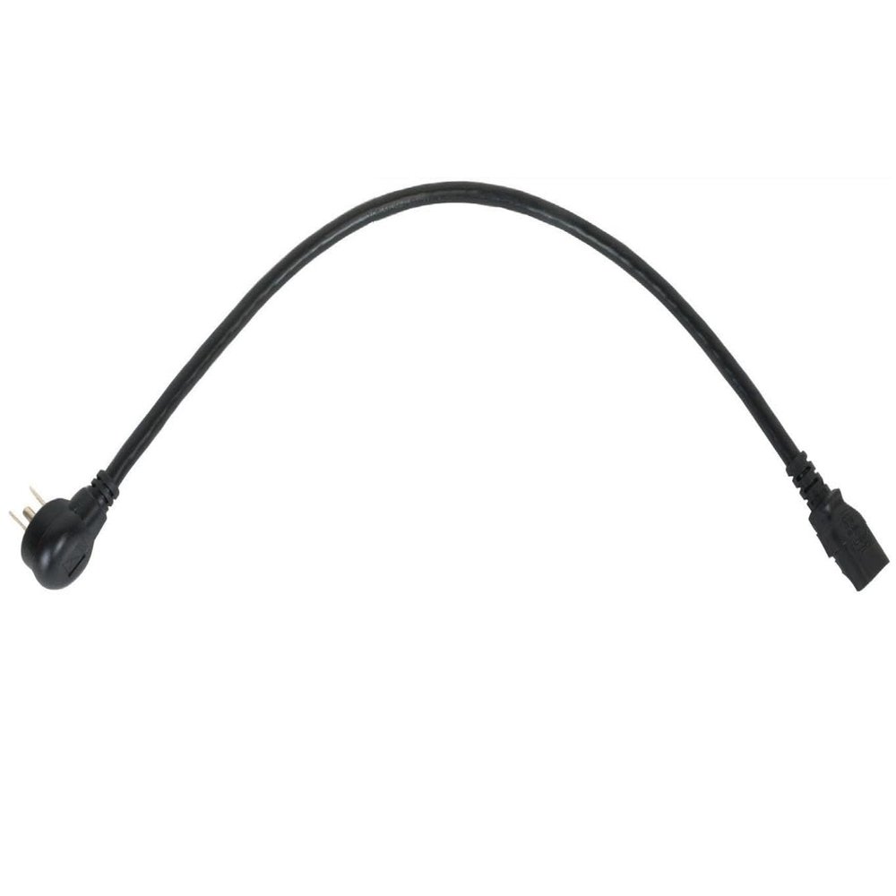 Lowell IEC-18-90RX10 15A Power Cord, 18-Inches Long, 90-Degree Right Plug, 10-Pack, 14-Gauge Cord, IEC 60320-1/C13 on 1 End and NEMA 5-15P Plug on Other End