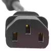Lowell IEC-18-90RX10 15A Power Cord, 18-Inches Long, 90-Degree Right Plug, 10-Pack, 14-Gauge Cord, IEC 60320-1/C13 on 1 End and NEMA 5-15P Plug on Other End view 2