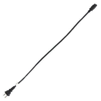 Lowell IEC-18-SATX10 15A IEC Power Cord with Flat Conductors for Satellite/Cable, 18 Inches Long, 10 Pack; IEC 60320-C7 on One End and NEMA 1-15P Plug on the Other End