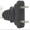 Lowell IEC-18-SATX10 15A IEC Power Cord with Flat Conductors for Satellite/Cable, 18 Inches Long, 10 Pack; IEC 60320-C7 on One End and NEMA 1-15P Plug on the Other End view 3