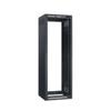 Lowell LER-3522-LRD LER Series 35U x 22 Inches Deep Enclosed AV Rack Without Rear Door; Configurable Top with 7U Opening for 19 Inches Panels; Welded Sides with Vents; Black Finish