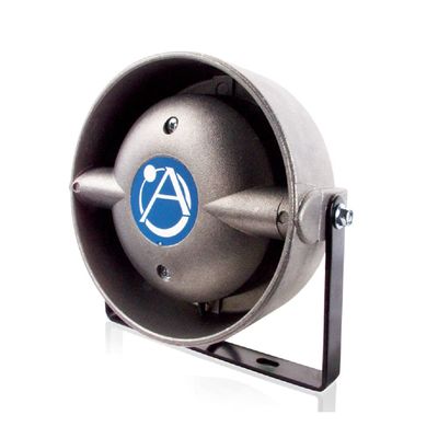 Atlas Sound LBH-100 100W Compression Driver Speaker Siren; Ultra Thin Solid Cast Aluminum Construction; Self Aligning Sound Chamber Assembly; Mounting Bracket Included