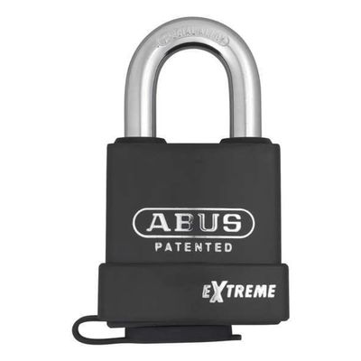 Abus 83WP-IC/63 S2 SFIC Small Format Interchangeable Core Weather Proof Solid Steel Rekeyable Padlock w/o core with 1.375 Inch Shackle