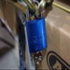 ABUS 83AL/45-300 S2 Schlage Rekeyable Padlock Aluminum Body with 1-Inch Shackle, Blue Zero-Bitted view 4