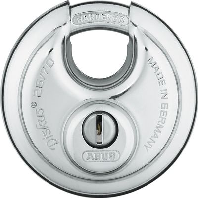 ABUS 26/70 Diskus Solid Body Storage Padlock with 2 Keys