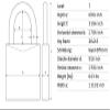 ABUS 75/50 Solid Brass Padlock with 2 Keys for Outdoor, School, Gym, 1 57/64in (50mm) Wide, Keyed Different view 3