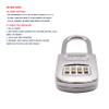 ABUS 160/50HB50 Weatherproof Resettable Chrome Combination Padlock, 4 Dial, with 2" Long Shackle view 4