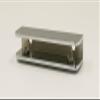Spancraft Glass 4REC10QR-CR Quarter Round Glass Shower Shelf with 4" Rectangle Clamp, Chrome Bracket, 10" view 2