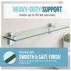 Spancraft Glass 4REC10QR-CR Quarter Round Glass Shower Shelf with 4" Rectangle Clamp, Chrome Bracket, 10" view 4