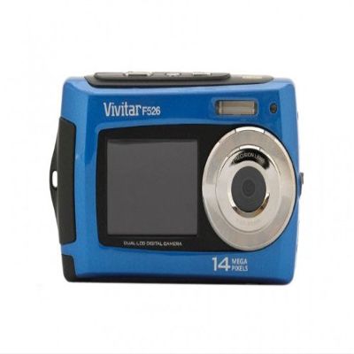 Vivitar 14 Megapixel Dula Screen Waterproof Digital Camera with 2.7-Inch LCD Screen (Blue) VF526