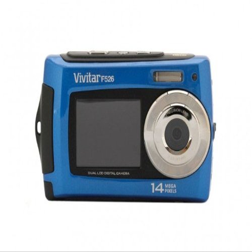 Vivitar 14 Megapixel Dula Screen Waterproof Digital Camera with 2.7-Inch LCD Screen (Blue) VF526